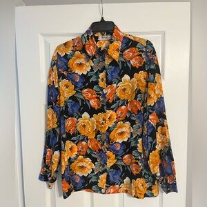 Vintage Missoni Donna Floral Long Sleeve Button-up Shirt